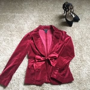 Crimson red corduroy jacket